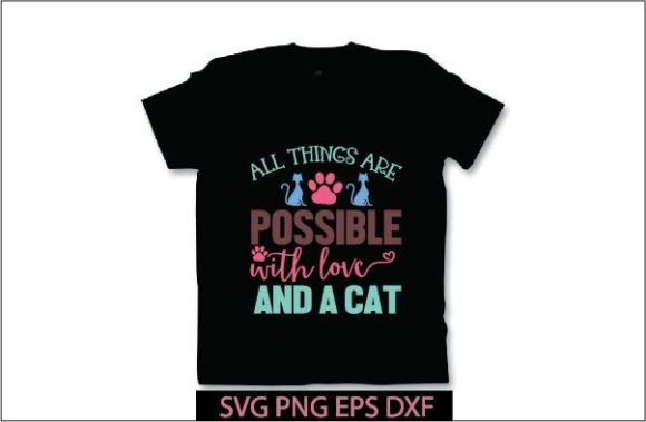All I Need is Coffee and My Cat SVG Design