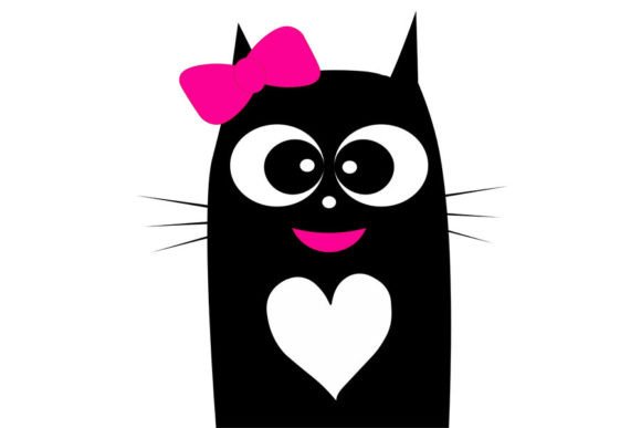 Black Cat Svg with Heart Design Review