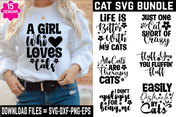 Cat Svg Bundle for Embroidery Projects