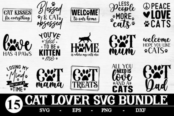 Cat SVG Bundle for Pet Lover Projects