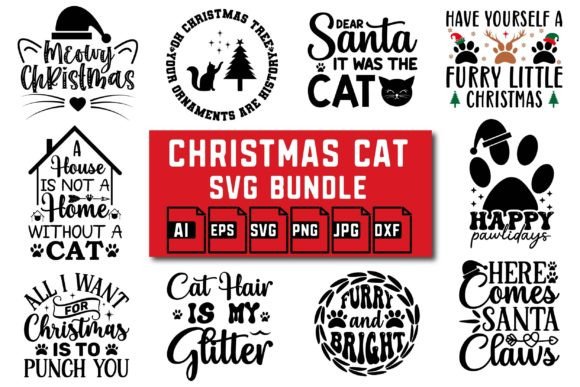 Christmas Cat Svg Design Bundle Review