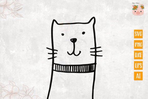 Cute Cat SVG for Embroidery Projects
