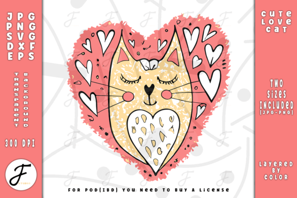Cute Love Cat Layered Vector Cat Review