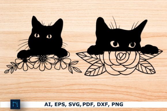 Laser Cut Floral Peeking Cat SVG Bundle Review