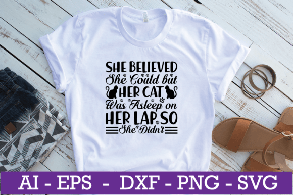 She Believed She Could but Her Cat SVG Review